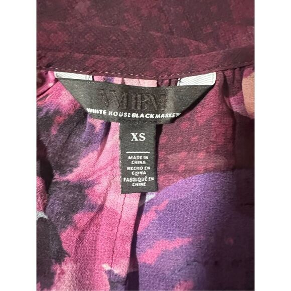 WHBM 3/4 Bell Sleeve Ruffle Kimono Inspired Floral Dress XS - Picture 9 of 9